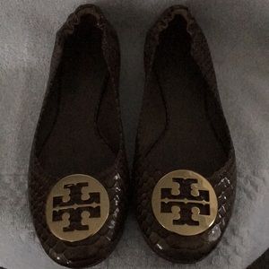Tory Burch snake skin flats